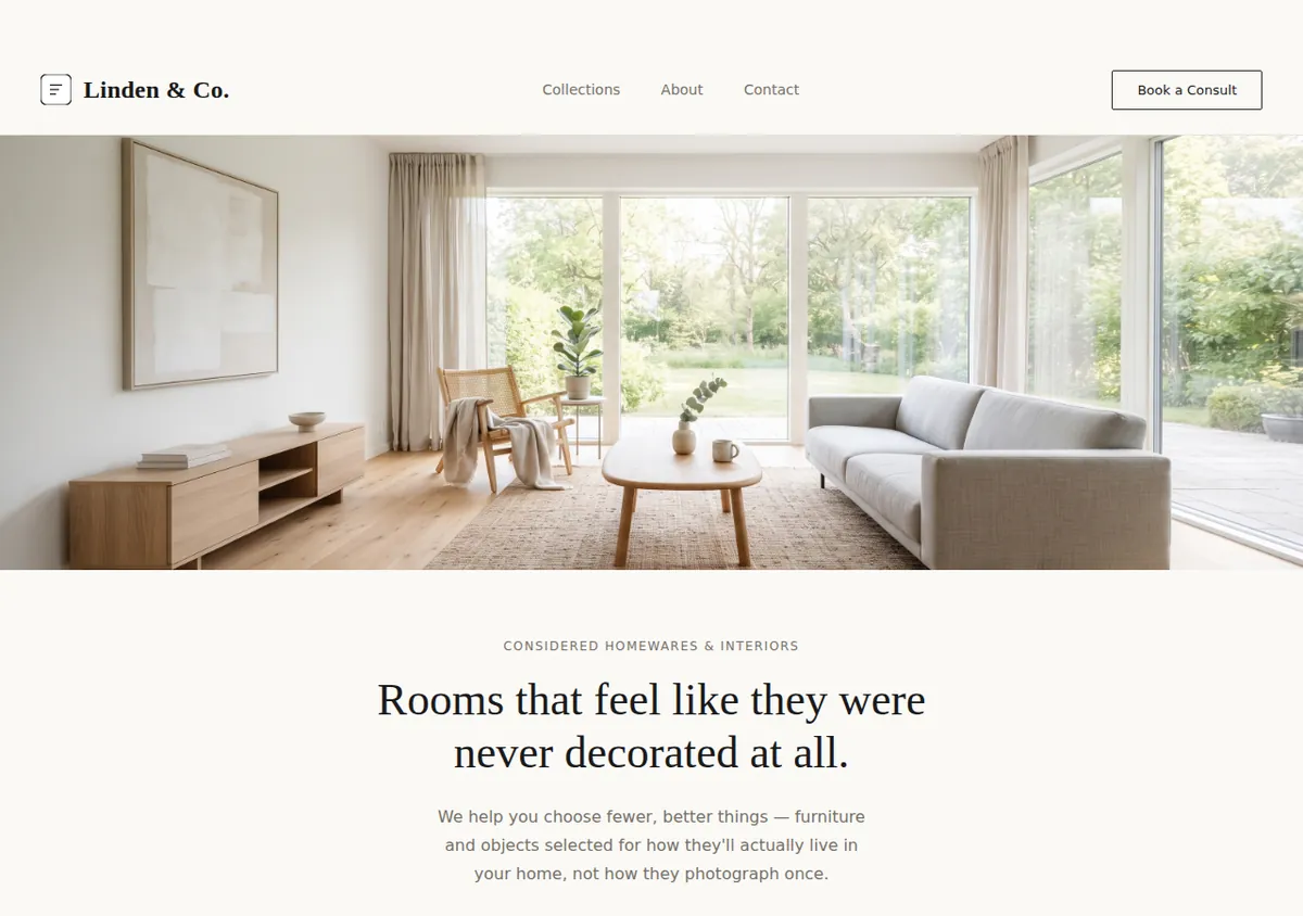 Clean & Minimal direction preview